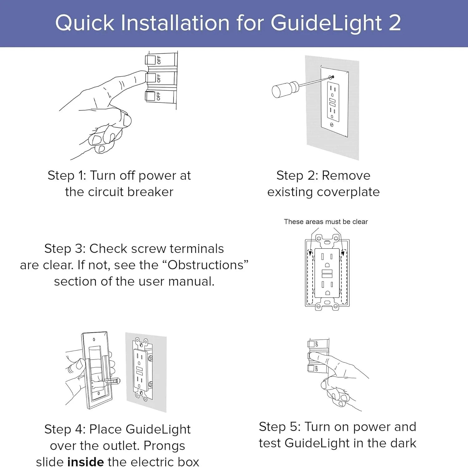 Replaces Plug-In Night Light - Electrical Receptacle Wall Plate With LED Night Lights Auto OnOff Sensor Wall Light Switch